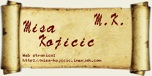 Miša Kojičić vizit kartica